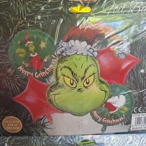 The Grinch Foil Balloons - Red and Green